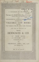 view Sales catalogues: Hodgson