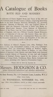 view Sales catalogues: Hodgson