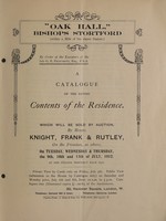 view Sales catalogues: Knight, Frank & Rutley