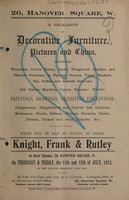 view Sales catalogues: Knight, Frank & Rutley