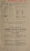 view Sales catalogues: Knight, Frank & Rutley