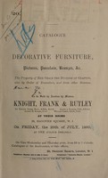 view Sales catalogues: Knight, Frank & Rutley