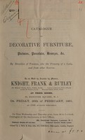 view Sales catalogues: Knight, Frank & Rutley