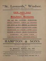 view Sales Catalogue: Hampton & Sons