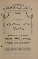 view Sales catalogues: Knight, Frank & Rutley