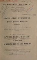 view Sales catalogues: Knight, Frank & Rutley