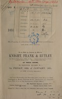 view Sales catalogues: Knight, Frank & Rutley