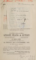 view Sales catalogues: Knight, Frank & Rutley