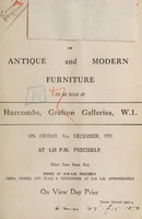 view Sales catalogues: Hurcomb