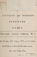 view Sales catalogues: Hurcomb