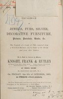 view Sales catalogues: Knight, Frank & Rutley