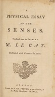 view A physical essay on the senses / Translated from the French.