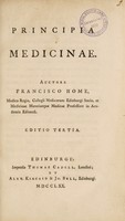 view Principia medicinae / Auctore Francisco Home.