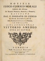 view Notizie fisico-storico-morali conducenti alla salvezza de' bambini nonnati, abortivi, e projetti / [Diodato di Cuneo].