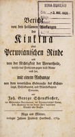 view Bericht von den heilsamen Wirkungen der kinkina oder peruvianischen Rinde und von der Nichtigkeit der Vorurtheile welche das Publicum gegen diese Kinde noch hat, mit einem Anhange von dem innerlichen Gebrauche des Schierlings, Bilsenkrautes, und Münchskappen Extractes / Von Joh. Georg Schenckbecher.