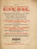 view Het Hollands, of Neederlands kook-boek ... / Beschreeven door een Rooms-Gesinde.