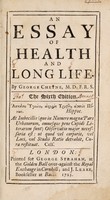 view An essay of health and long life / By George Cheyne.