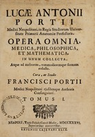 view Opera omnia, medica, philosophica, et mathematica, in unum collecta, atque ad meliorem ... formam redacta / Cura ... Francisci Portii.