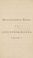 view Miscellaneous poems / By John Byrom.