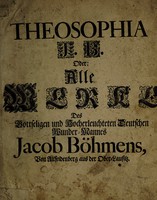 view Theosophia revelata. Das ist, alle gottliche Schriften. Des ... deutschen Theosophi Jacob Böhmens ... / Mit vielem Fleiss ... aus genauer Untersuchung der bisherigen Editionen, insonderheit der von Ao. 1682. auch anderweitigen schriftlichen Urkunden vieler Orten merklich verbessert. Anbey mit ... Johan Georg Gichtels ... geistreichen Marginalien oder summarischen Einhalt ... vermehret. In Beyfügung des Autoris J.B. erweiterten Lebens Lauffes und nöhtigen Registen.