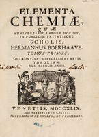 view Elementa chemiae, quae anniversario labore docuit, in publicis, privatisque, scholis / Hermannus Boerhaave.