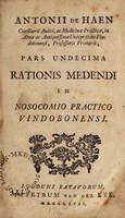 view Ratio medendi / [Anton de Haen].