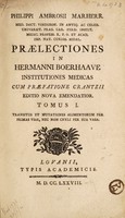 view Praelectiones in Hermanni Boerhaave Institutiones medicas / cum praefatione Cranzii.