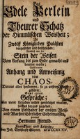 view Hermann Fictulds Chymische schrifften darinnen in zwölff königlichen Palästen, vom dem Stein der Weisen gehandelt wird : samt einer kurtzen Vorrede ans Licht gesellet / durch Friederich Roth-Scholtzen.