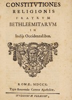 view Constitutiones religionis Fratrum Bethleemitarum in Indiis Occidentalibus.