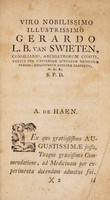 view Theses pathologicae de haemorrhoidibus, a medicinae studiosis ordine defendendae, et oppugnandae ... in Palatio Universitatis ... / [Anton de Haën].