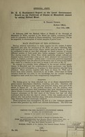 view Dr. G.S. Buchanan's report to the Local Government Board on an outbreak of illness at Mansfield caused by eating potted meat  / [G.S. Buchanan].