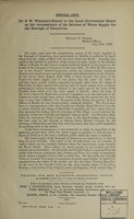 view Dr. S.W. Wheaton's report to the Local Government Board on the circumstance of the sources of water supply for the borough of Carnarvon / [S.W. Wheaton].