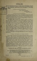 view Dr. G.S. Buchanan's report to the Local Government Board upon epidemic diphtheria in the borough of Tunbridge Wells  / [G.S. Buchanan].