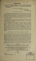 view Dr. S.W. Wheaton's report to the Local Government Board on enteric fever in the Ilkeston registration sub-district / [S.W. Wheaton].