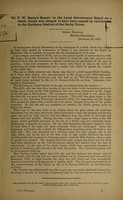 view Dr. F.W. Barry's report to the Local Government Board on a death which was alleged to have been caused by vaccination in the northern district of the Derby union / [Fred. W. Barry].