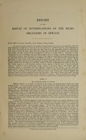 view Report on the result of investigations on the micro-organisms of sewage  / by J. Parry Laws and F. W. Andrewes.