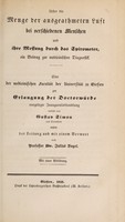 view Ueber die Menge der ausgeathmeten Luft bei verschiedenen Menschen und ihre Messung durch das Spirometer : ein Beitrag zur medicinischen Diagnostik ... / verfasst von Gustav Simon ... ; unter der Leitung und mit einem Vorwort vom Professor Dr. Julius Vogel.