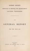 view The general report for the year 1850 / London Society Embodied to Promote the Establishment of Provident Dispensaries.