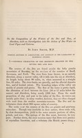 view On the composition of the waters of the Dee and Don at Aberdeen : with an investigation into the action of Dee water on lead pipes and cisterns / by John Smith.