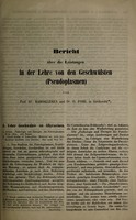 view Bericht über die Leistungen in der Lehre von den Geschwülsten (Pseudoplasmen) / von Dr. Bardeleben und O. Pohl.