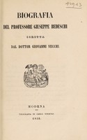 view Biografia del Professore Giuseppe Bedeschi / [Giovanni Vecchi].