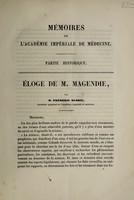 view Éloge de M. Magendie / [E. Frédéric Dubois].