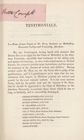view Testimonials in favour of Robert Dyce, M.D. as candidate for the Professorship of Midwifery in the University of Aberdeen.
