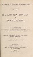 view The doses and 'provings'of homœopathy / by W. Braithwaite.