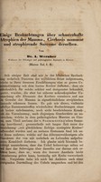 view Einige Beobachtungen über schmerzhafte Atrophien der Mamma, Cirhossis mammae und atrophirende Sarcome derselben / von A. Wernher.