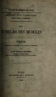 view Des tumeurs des muscles ... / par Armand Després.