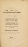 view Essai sur les causes qui ont retardé ou favorisé les progrès de la médecine : avant-propos et prolégomènes / par J.B. Mège.