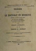 view Quelques considérations sur les tumeurs du cervelet ... / par Jean-Firmin Macabiau.