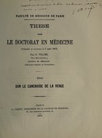 view Essai sure le cancroïde de la verge ... / par G. Villiès.