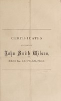 view Certificates in favour of John Smith Wilson.